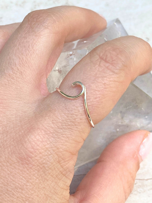 Sterling Silver Wave Ring | Sizes 4 5 6 7 8 9 | Light Years Jewelry 