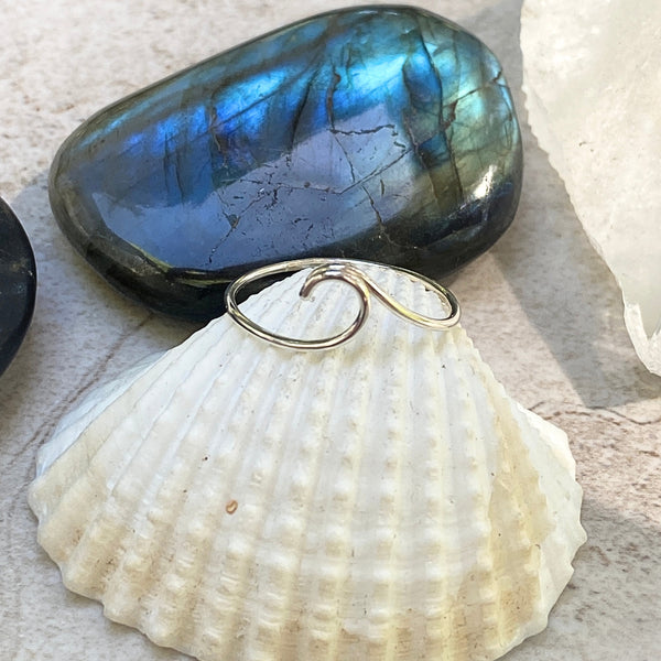 Sterling Silver Wave Ring | Sizes 4 5 6 7 8 9 | Light Years Jewelry 