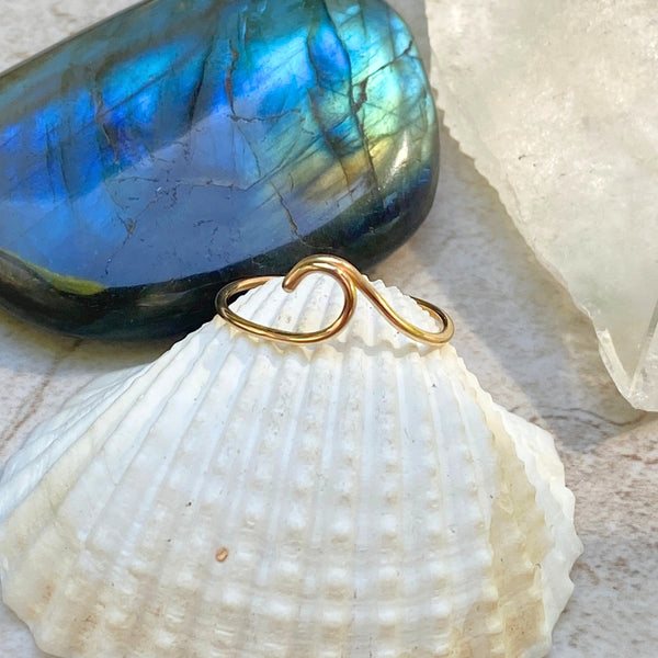 14kt Gold Filled Curling Wave Ring | Sizes 4 5 6 7 8 9 | Light Years Jewelry 