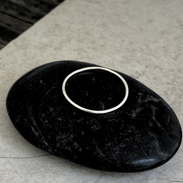 Thin Rounded Band | Sterling Silver Size 3 4 5 6 7 8 9 10 | Light Years