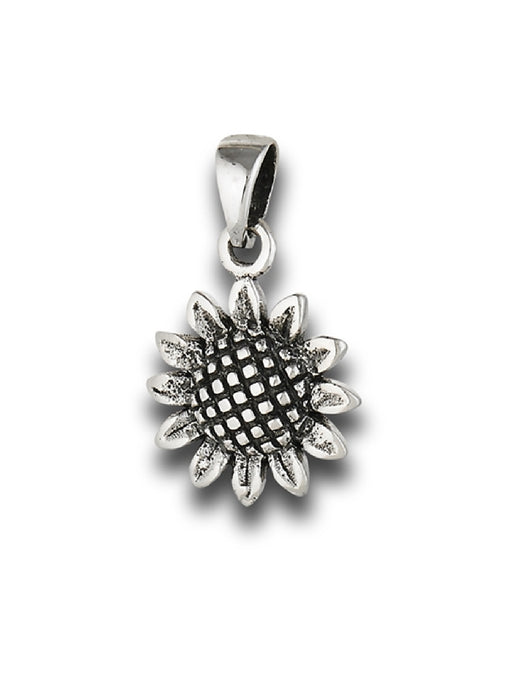 Sunflower Pendant | Sterling Silver Chain Necklace | Light Years Jewelry