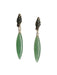 Green Aventurine Leaf Earrings | Sterling Silver Dangles | Light Years Jewelry