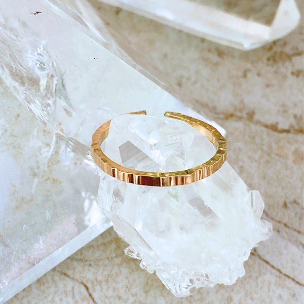 Textured Band Toe Ring | 14kt Gold Filled Sterling Silver | Light Years