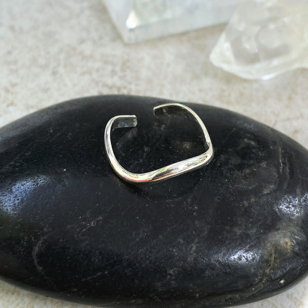 Wavy Band Toe Ring | Sterling Silver Gold Filled | Light Years Jewelry