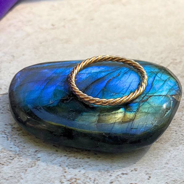 Thick Twisted Band | Gold Filled Rings Size 4 5 6 7 8 9 10 11 | Light Years 