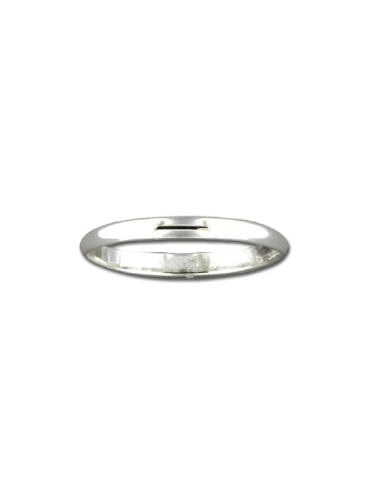Rounded Sterling Silver Band | Size 6 7 8 9 Ring | Light Years Jewelry