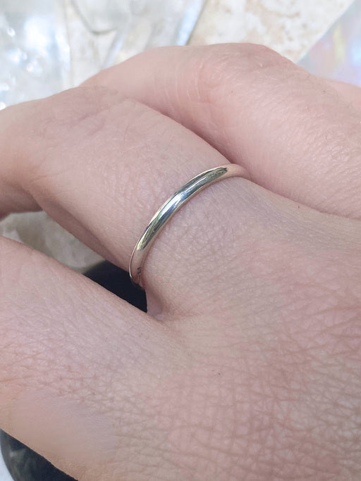 Rounded Sterling Silver Band | Size 3 4 5 6 7 8 9 10 11 Ring | Light Years Jewelry