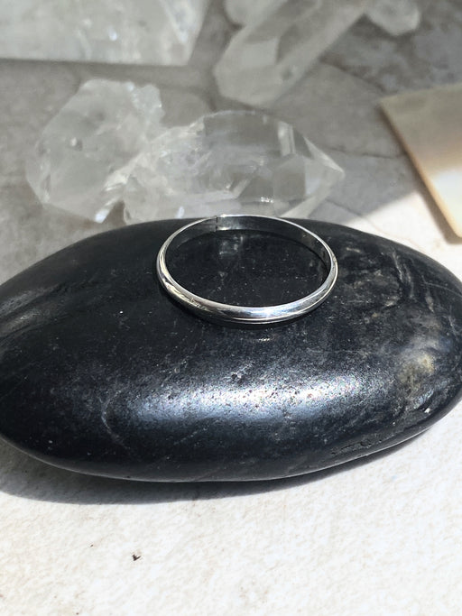 Rounded Sterling Silver Band | Size 3 4 5 6 7 8 9 10 11 Ring | Light Years Jewelry