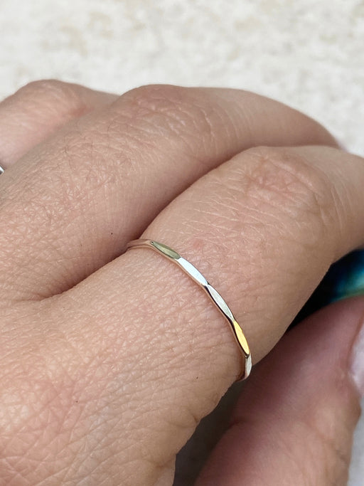 Thin Sterling Silver Hammered Band | Ring Size 5 6 7 8 9 | Light Years