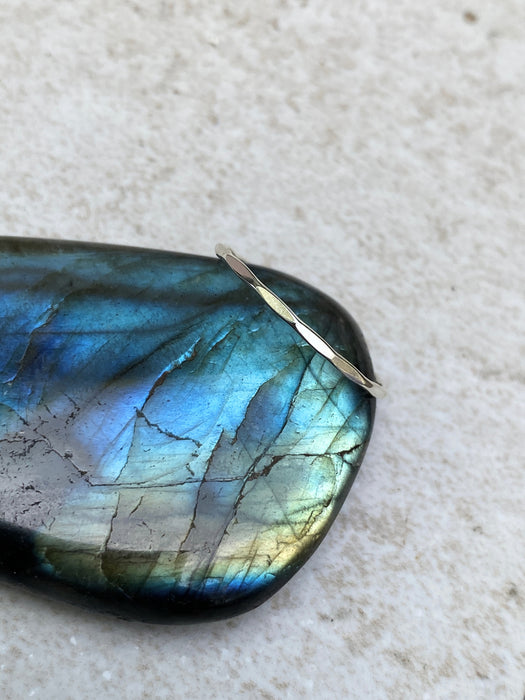Thin Sterling Silver Hammered Band | Ring Size 5 6 7 8 9 | Light Years