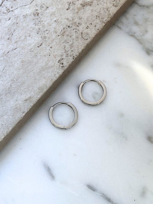 Hinged Huggie Hoops | Silver Gold Plated Earrings | Light Years Jewelry