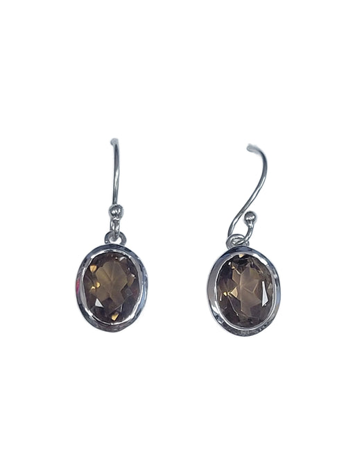 Faceted Smoky Quartz Dangles | Sterling Silver Earrings | Light Years