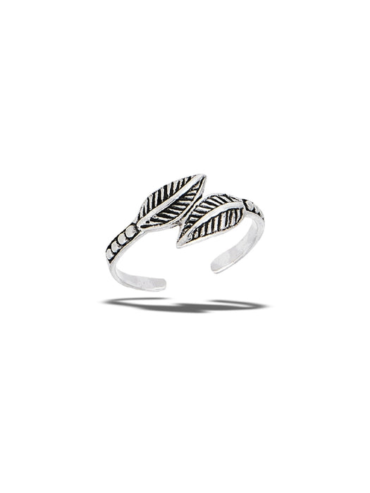 Double Leaves Toe Ring