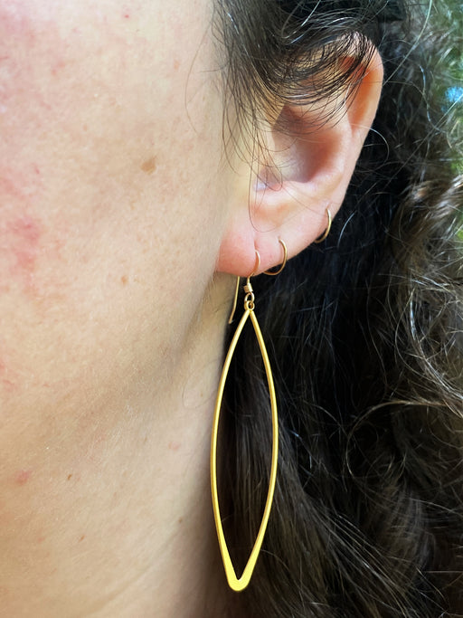 Long Matte Marquis Dangles | Gold Filled Earrings USA | Light Years