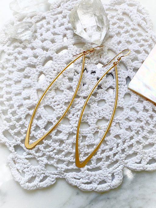Long Matte Marquis Dangles | Gold Filled Earrings USA | Light Years