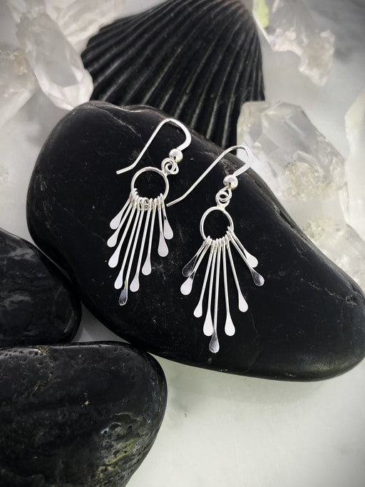 Paddle Fringe Dangles | Sterling Silver Earrings | Light Years Jewelry