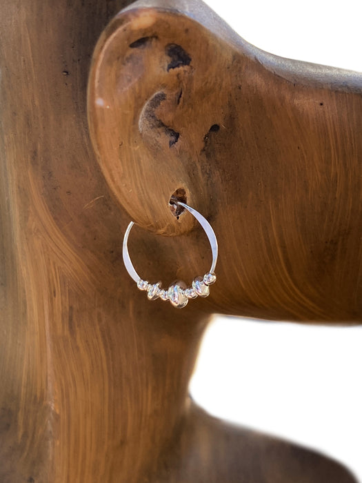 Handmade Beaded Hoops | Sterling Silver Gold Filled Earrings | Light Years