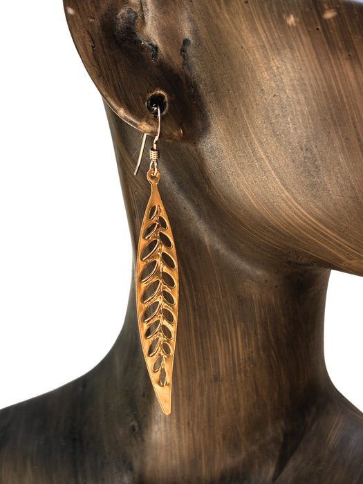 Long Fern Leaf Dangles | 14k Gold Filled Earrings | Light Years Jewelry