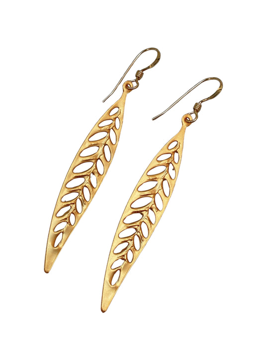 Long Fern Leaf Dangles | 14k Gold Filled Earrings | Light Years Jewelry