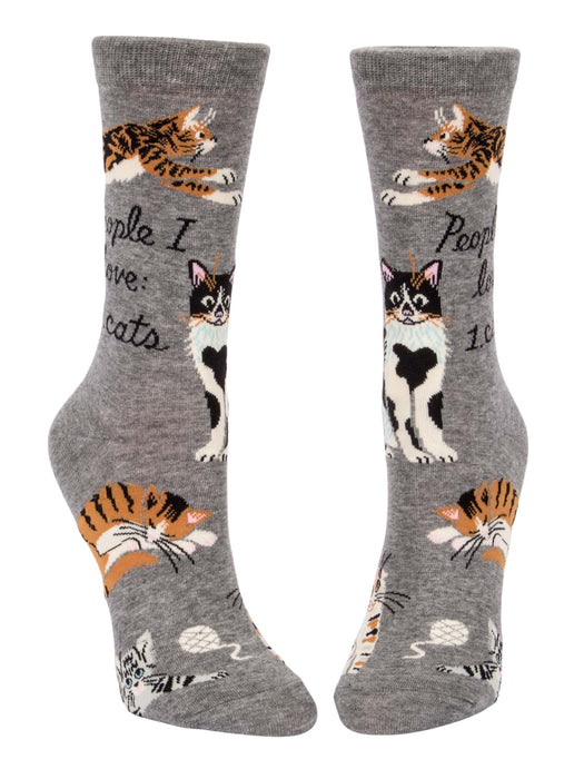 People I Love: Cats Crew Socks by Blue Q | Gifts and Accessories | Light Years