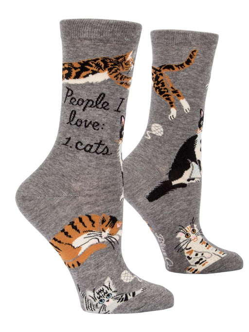 People I Love: Cats Crew Socks by Blue Q | Gifts and Accessories | Light Years