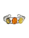 Multi Amber Cuff Bracelet | Sterling Silver Baltic Amber | Light Years