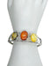 Multi Amber Cuff Bracelet | Sterling Silver Baltic Amber | Light Years