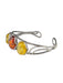 Multi Amber Cuff Bracelet | Sterling Silver Baltic Amber | Light Years