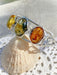 Multi Amber Cuff Bracelet | Sterling Silver Baltic Amber | Light Years