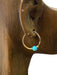 Turquoise Bead Hoops | Sterling Silver Gold Filled Earrings | Light Years
