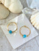 Turquoise Bead Hoops | Sterling Silver Gold Filled Earrings | Light Years