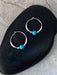 Turquoise Beaded Hoops | Sterling Silver Earrings | Light Years Jewelry