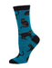 Bold Black Cat Bamboo Socks | Blue Yellow Crew | Light Years Jewelry