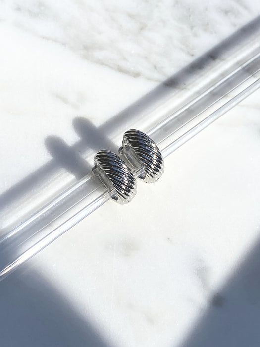 Thick Twisted Huggie Hoops | Gold Silver Plated Earrings | Light Years