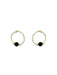 Onyx Beaded Hoops | 14kt Gold Filled Earrings | Light Years Jewelry