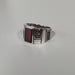 Carnelian & Marcasite Men's Signet Ring | Sterling Silver Size 9 10 11 12 | Light Years