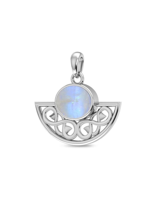 Celtic Moonstone Swirl Pendant | Sterling Silver Necklace | Light Years 