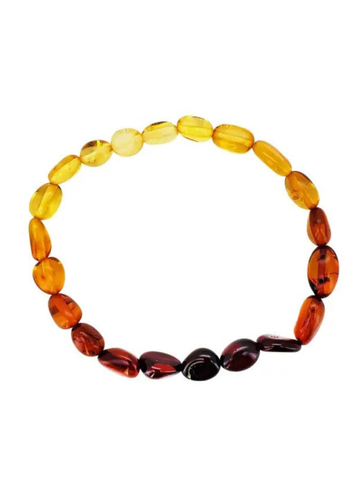 Multi Amber Beaded Stretch Bracelet