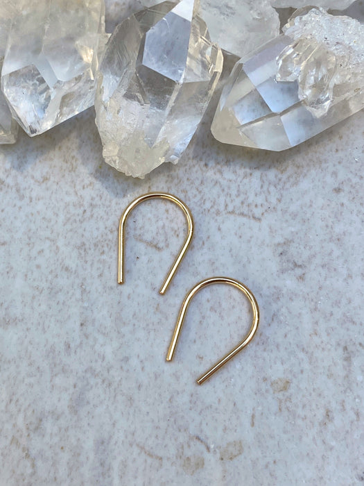 Minimalist Ear Threads | Sterling Silver Gold Filled Niobium Earrings | Light Years