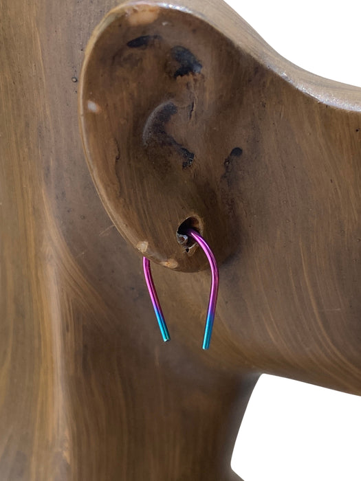 Minimalist Ear Threads | Sterling Silver Gold Filled Niobium Earrings | Light Years