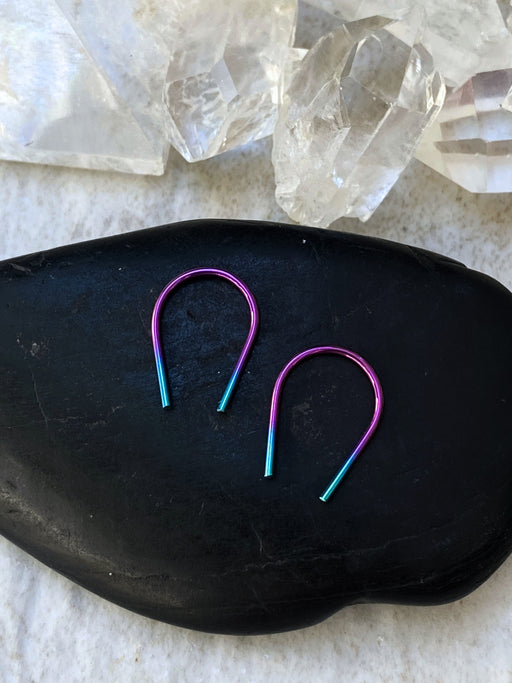 Minimalist Ear Threads | Sterling Silver Gold Filled Niobium Earrings | Light Years