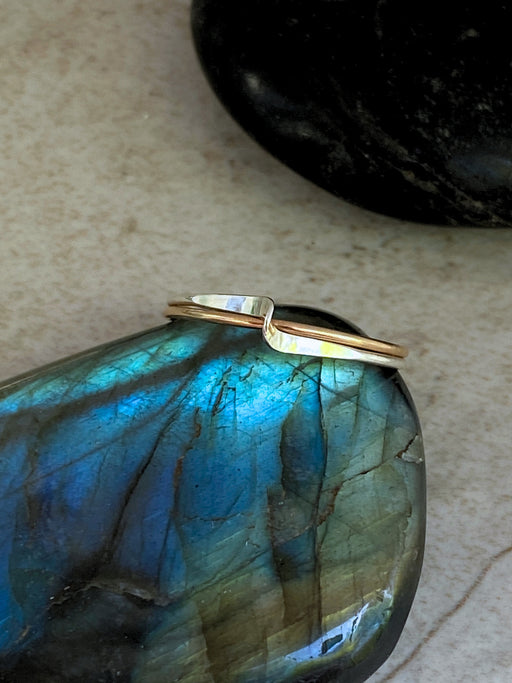 Mix Metal Twist Ring | Sterling Silver Gold Filled 6 7 8 9 10 | Light Years