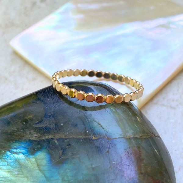 14k Gold Filled Dot Band | Rings Size 3 4 5 6 7 8 9 10 | Light Years Jewelry