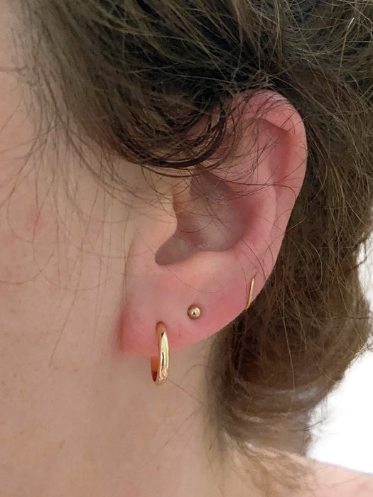 Classic Post Hoops | Sterling Silver Gold Filled Studs Earrings | Light Years