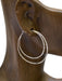 Double Hammered Hoops | Sterling Silver Earrings | Light Years Jewelry