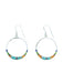 Opal Inlay Hoop Earrings | Sterling Silver Dangles | Light Years Jewelry