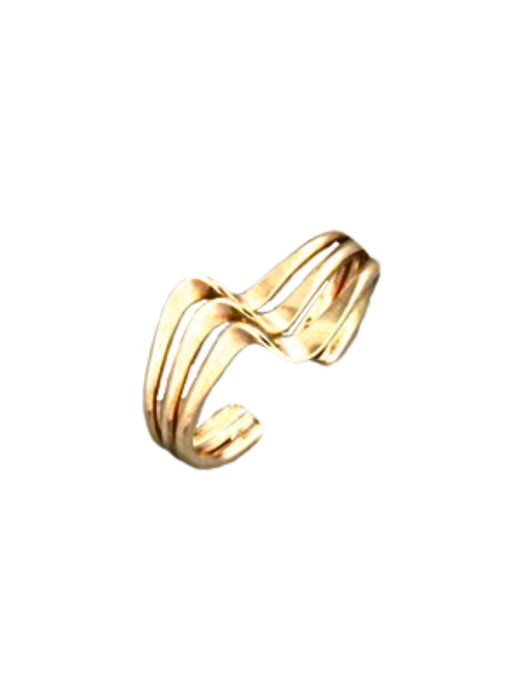 Three Band Twist Ear Cuff | 14kt Gold Filled Sterling Silver USA | Light Years