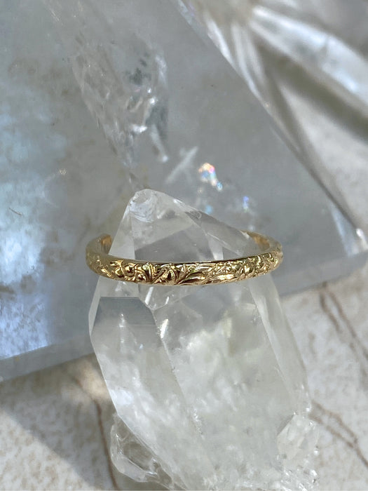 Etched Band Toe Ring