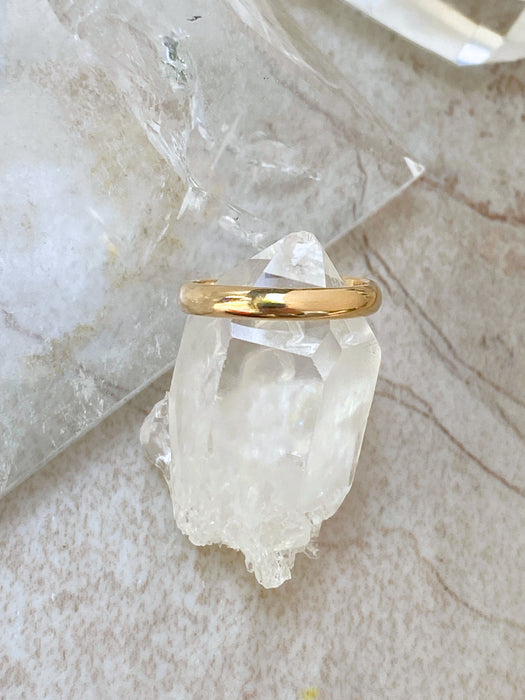 Thick Gold Band Toe Ring | 14kt Gold Filled Handmade USA | Light Years