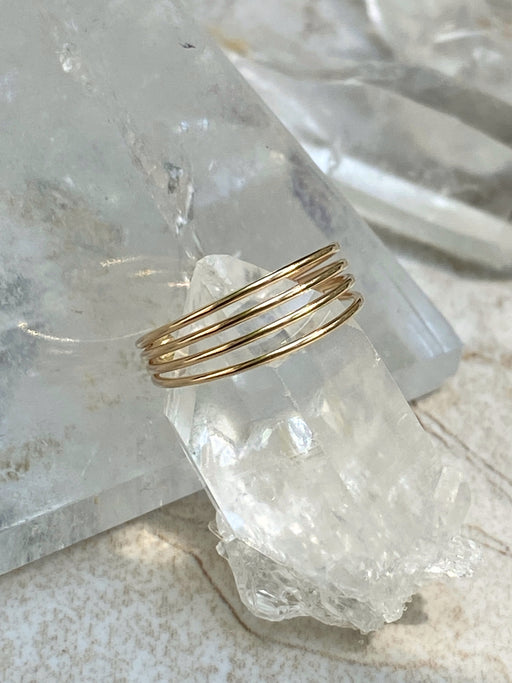 Four Band Toe Ring | 14kt Gold Filled USA Made | Light Years Jewelry
